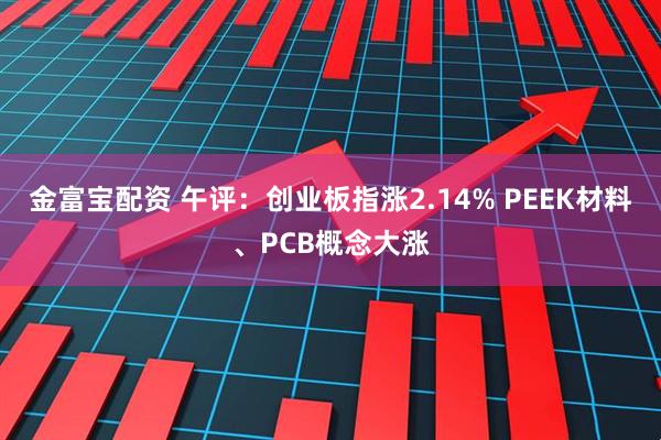 金富宝配资 午评：创业板指涨2.14% PEEK材料、PCB概念大涨